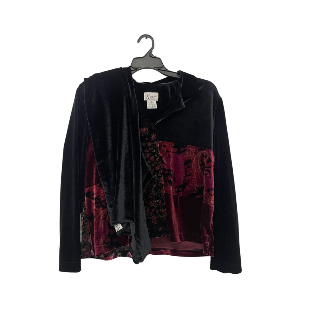K Studio Vintage Black Velvet Midi Tank Dress & Whimsy Goth Fairy Jacket Size 16
